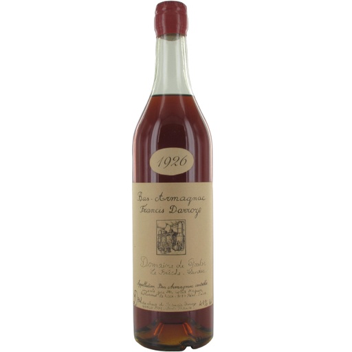 [ARMA 1926 DAR  AB] BAS-ARMAGNAC,AOC,Domaine de Gaube,44°,Francis Darroze